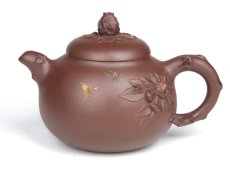 紫砂壶图片：国色天香（牡丹） ... - 美壶网