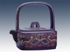 紫砂壶图片：玉带提梁壶 - 美壶网