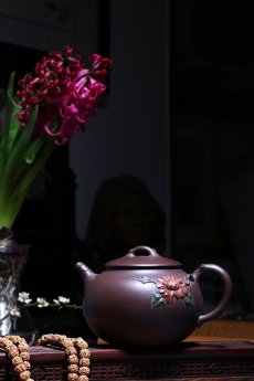 紫砂壶图片：富贵牡丹 - 美壶网