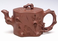 紫砂壶图片：松鼠葡萄桩 - 美壶网